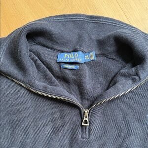 Polo by Ralph Lauren Men's Dark Blue Zip-Up Sweater Big and Tall